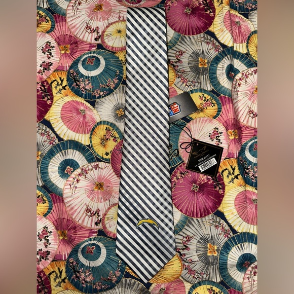 NFL Other - NWT NFL Pro Football LA Chargers Gingham Plaid Business Dress Suit Tie